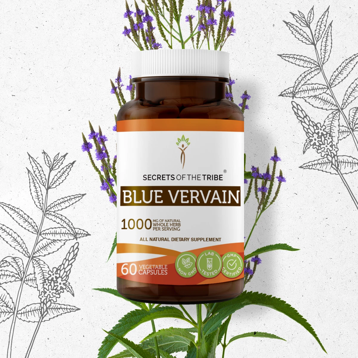 Secrets Of The Tribe Blue Vervain Capsules, 500 mg
