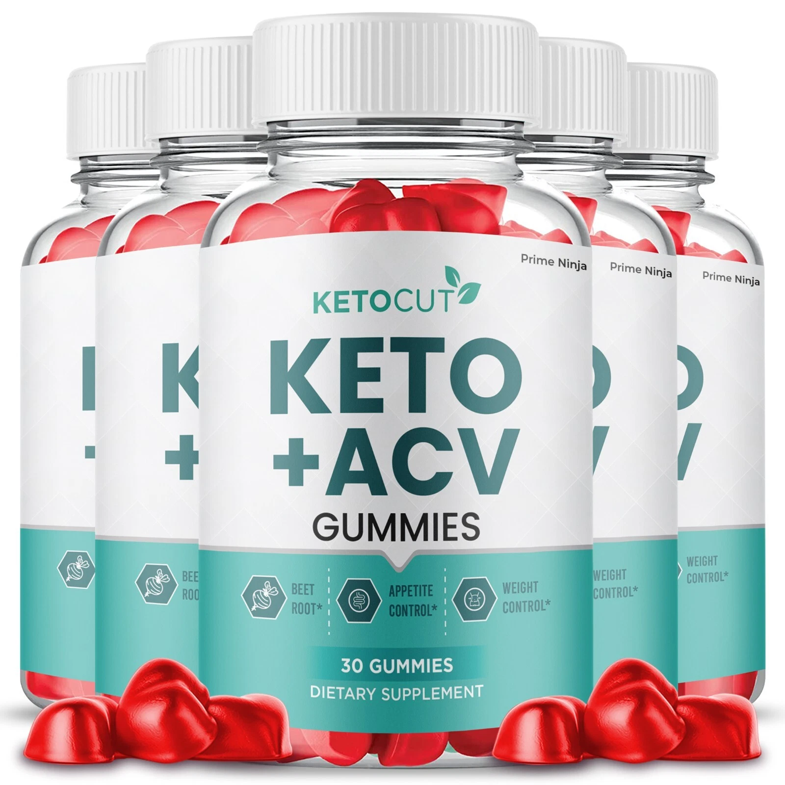 KetoCut Keto ACV Gummies, Keto Cut ACV Max Strength Formula (5 Pack)