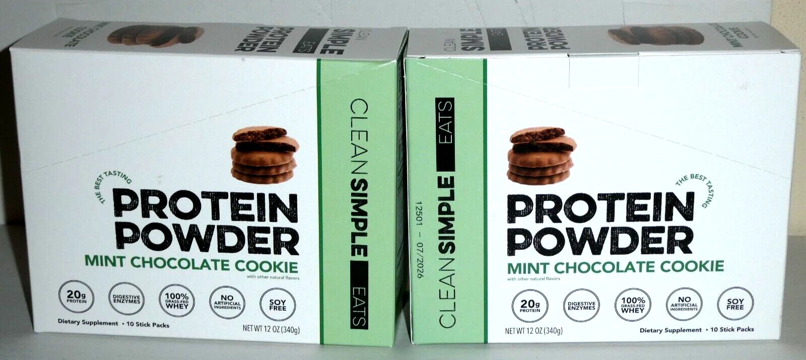 (2) Clean Simple Eats Whey Protein Powder Mint Chocolate Cookie flavor July 2026