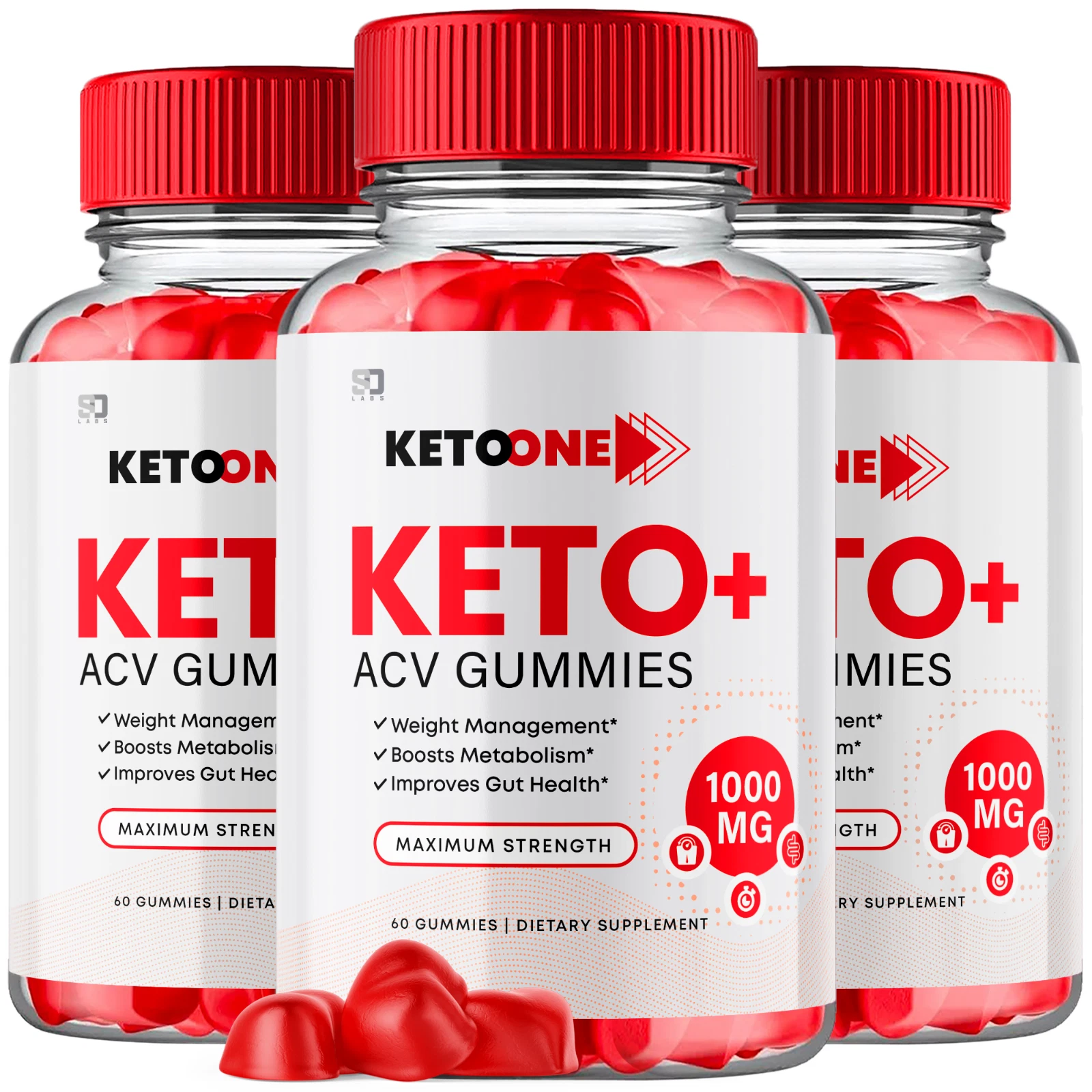 (3 Pack) Keto One Keto, KetoOne ACV Gummies Advanced Weight Loss (180 Gummies)