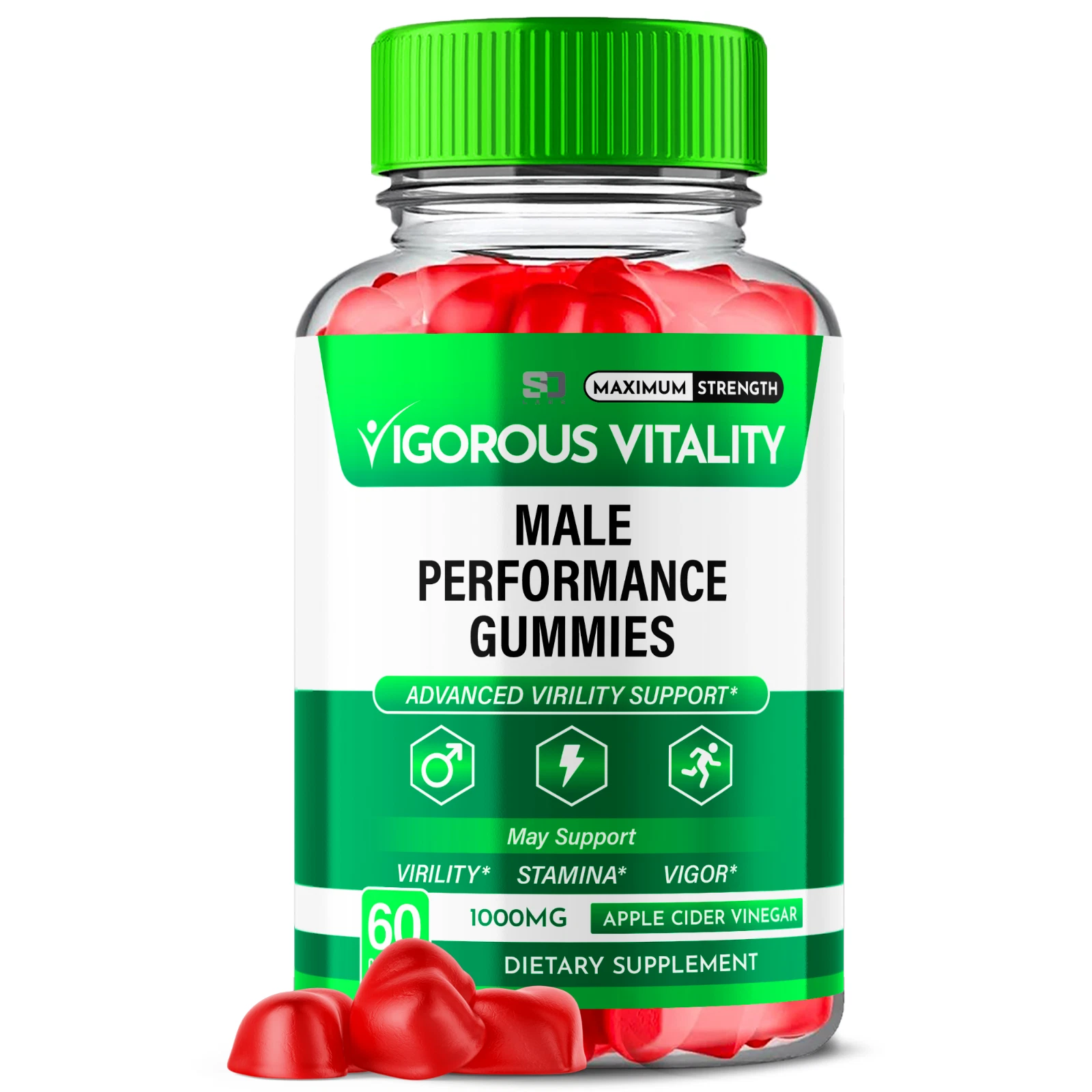 Vigorous Vitality Men's Formula Gummies Boost Stamina & Endurance 60 Gummies