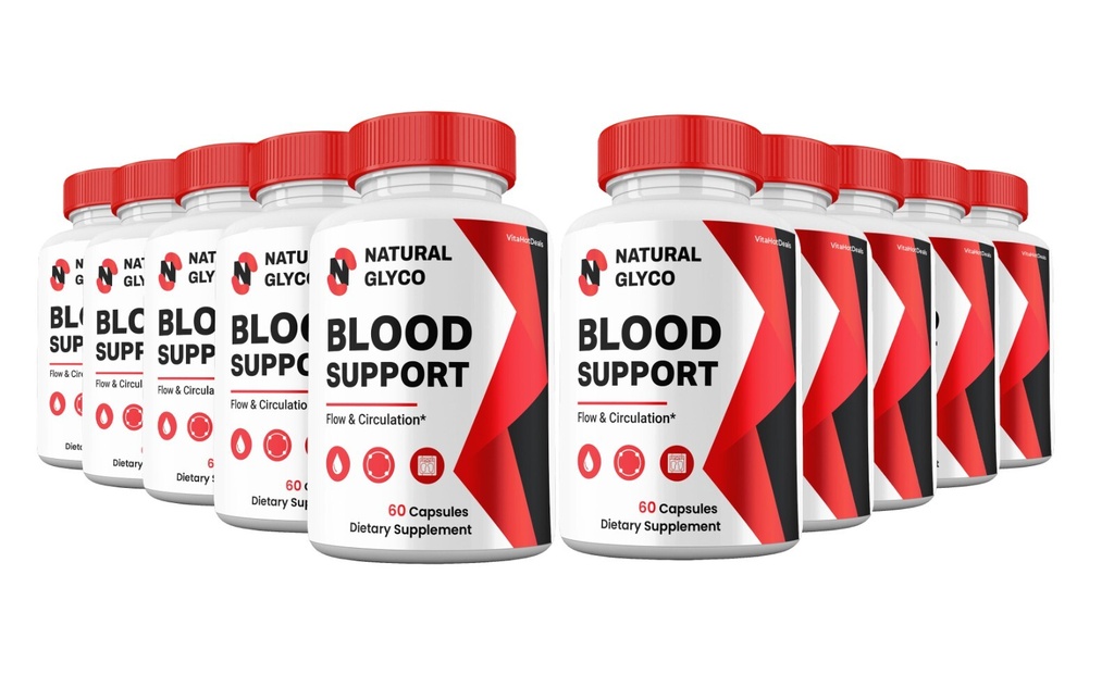 Natural Glyco Blood Support Capsules, Max Strength, NaturalGlyco Pills (10 Pack)