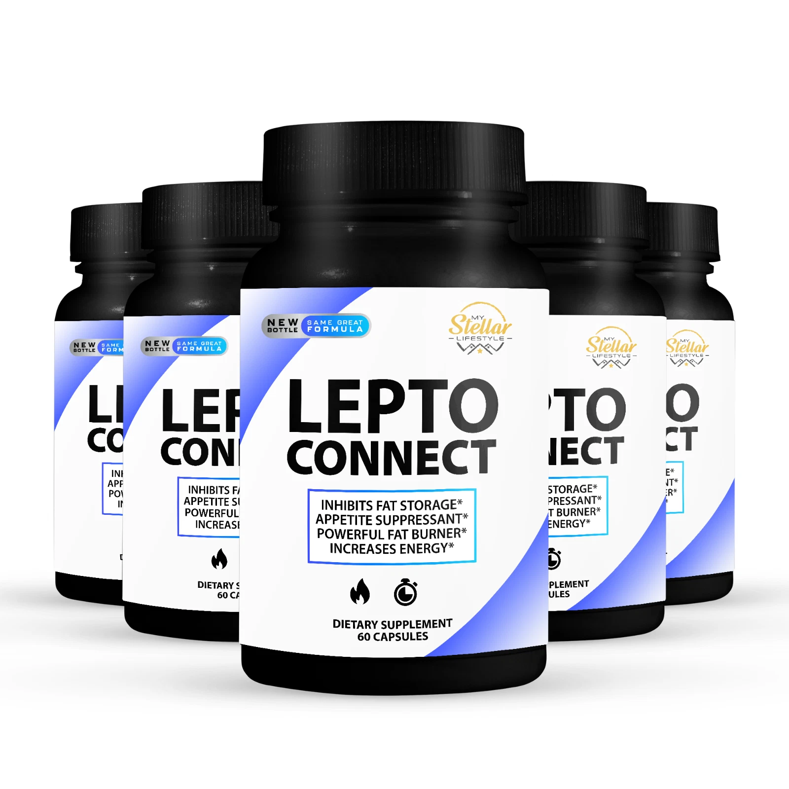 5 Pack Lepto Connect, increases energy & suppress appetite-60 Capsules x5