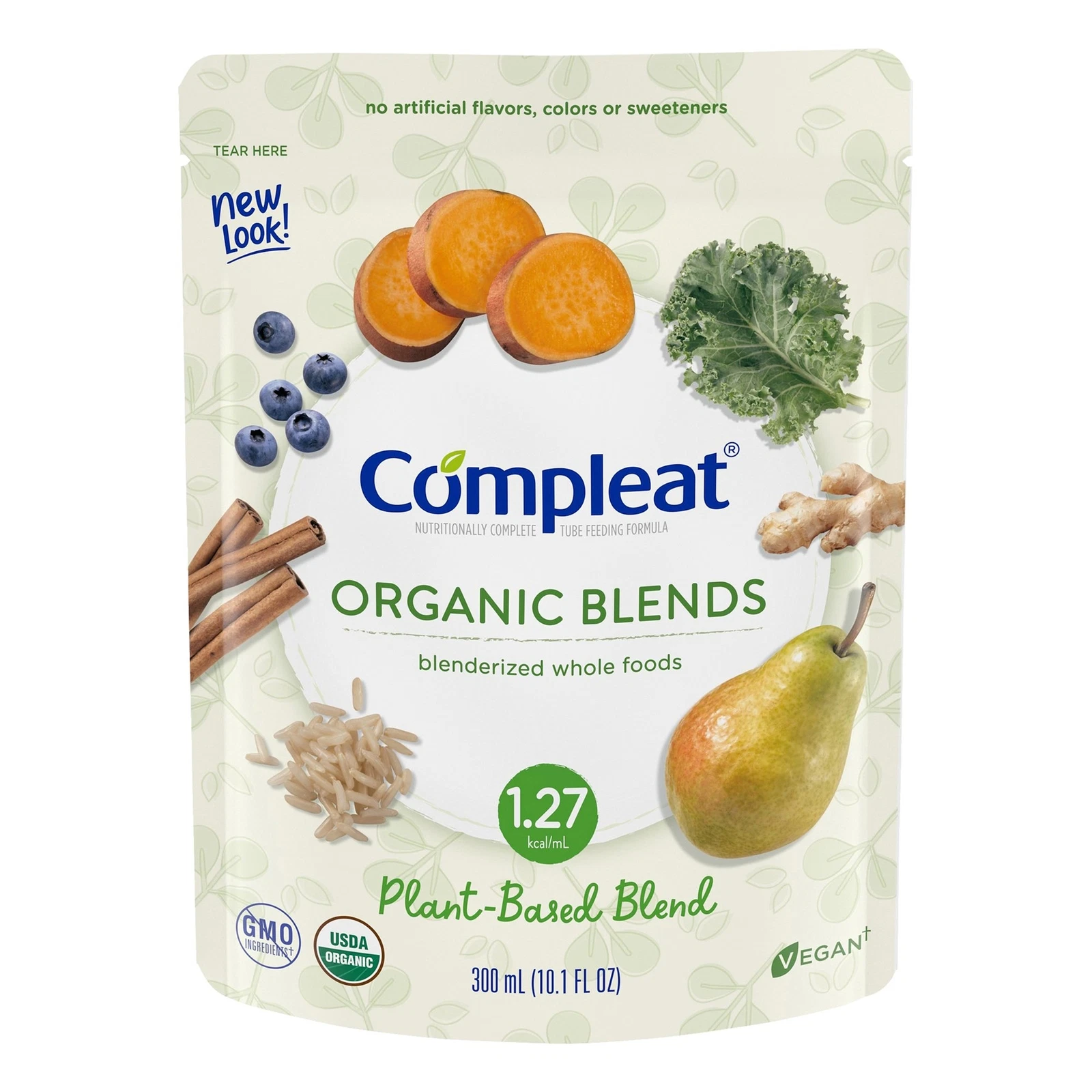 Compleat Organic Blends Blenderized Tube Feeding Plant Based -10.1 Oz –Pack of 6