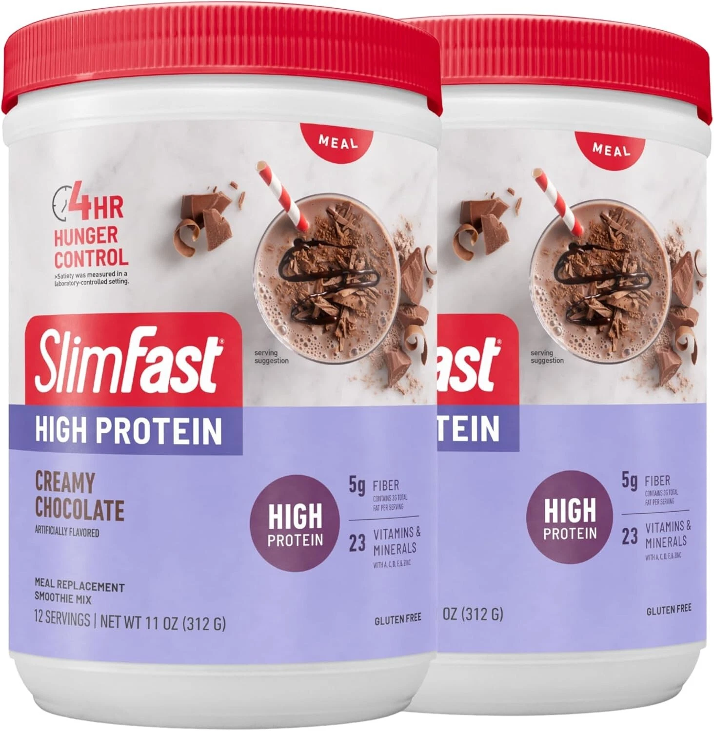 SlimFast High Protein Meal replacement Shake Powder, 12 servings (pack of 2)