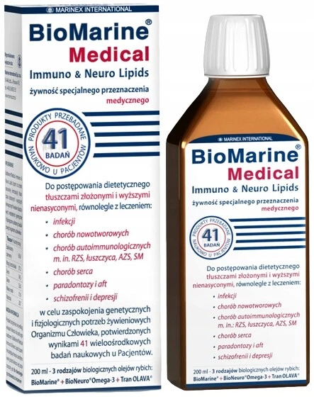 BioMarine Medical Immuno & Neuro Lipids 200/400/600ml Shark Liver Oil Cod Liv...