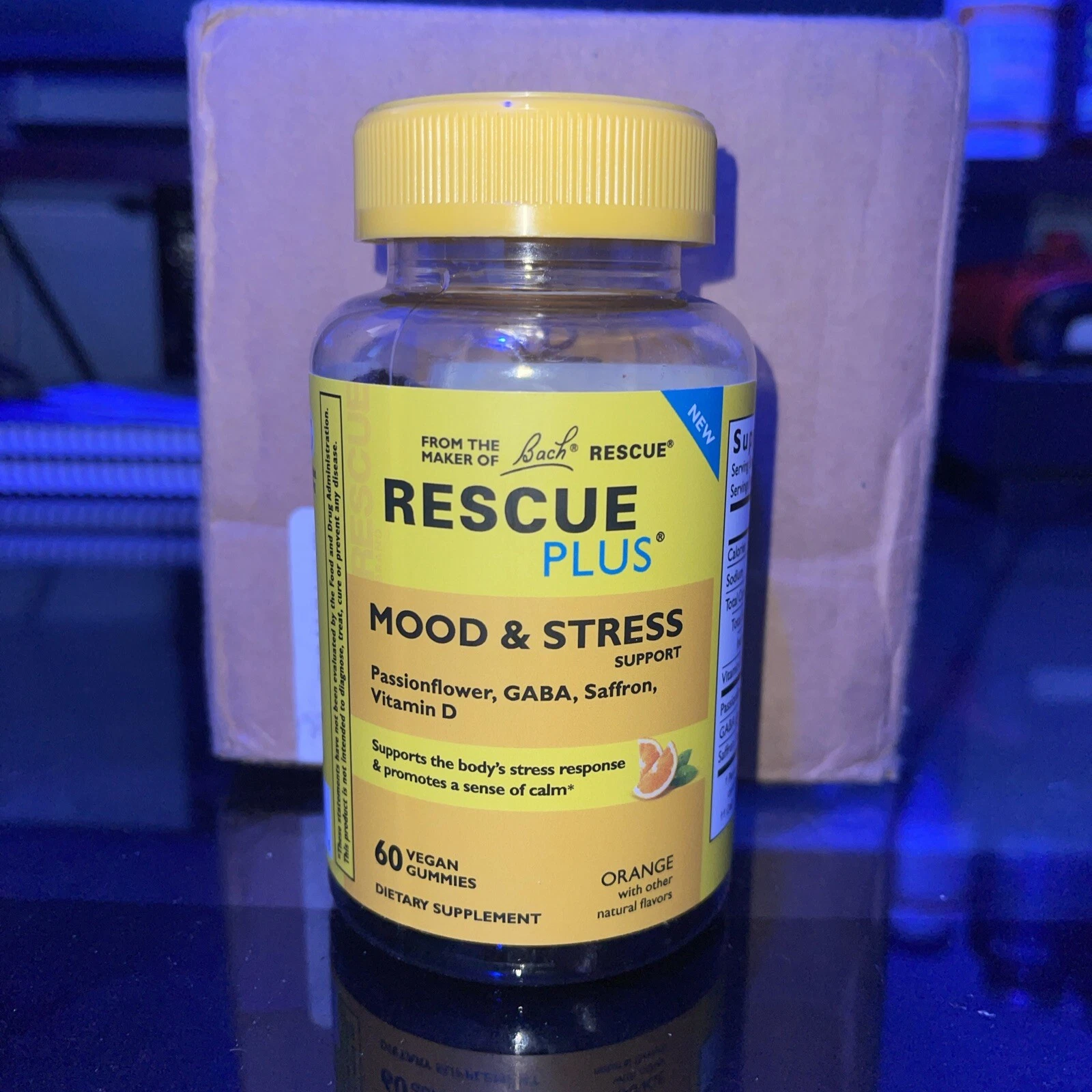 Bach Flower Essences Rescue Plus Mood & Stress Support 60 Gummies