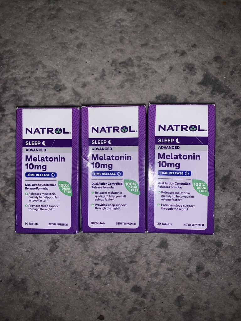 Natrol Sleep Melatonin - 10 mg - 30 Tablets Each - Exp 08/2026