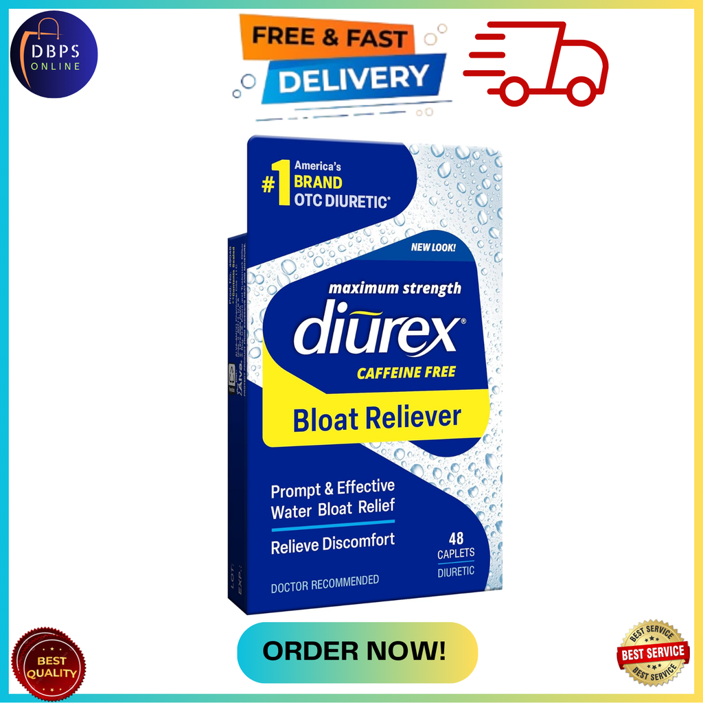 Diurex Max Maximum Strength Caffeine-Free Diuretic Water Pills 48 Count