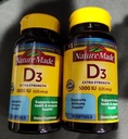 Lot Of 2 Nature Made Extra Strength D3 5,000 Iu (125 mcg) 90 Sgels Free Shipping