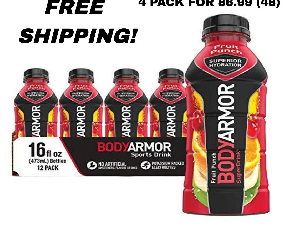 BODYARMOR Sports Drink Sports Beverage, Fruit Punch, Coconut Water (12) 17.99