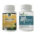 Amino Trim Weight Loss Fat Burner Pills & Mflora Probiotic Digestive Supplement