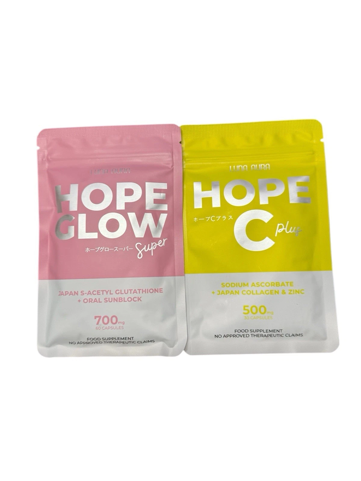 Glowing Skin Super Combo: Luna Aura HOPE GLOW Super 700mg & HOPE C Plus