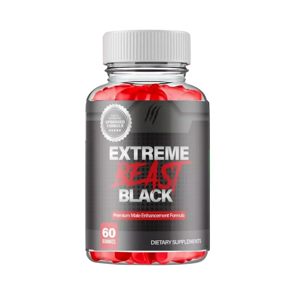 Extreme Beast Black Gummies for Men, Advanced Male Gummy - 60 Gummies