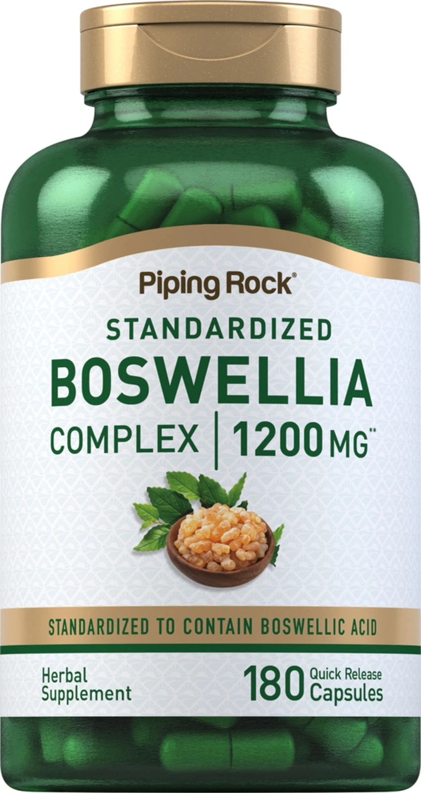 Boswellia Serrata Extract | 1200mg | 180 Capsules | Complex | by Piping Rock