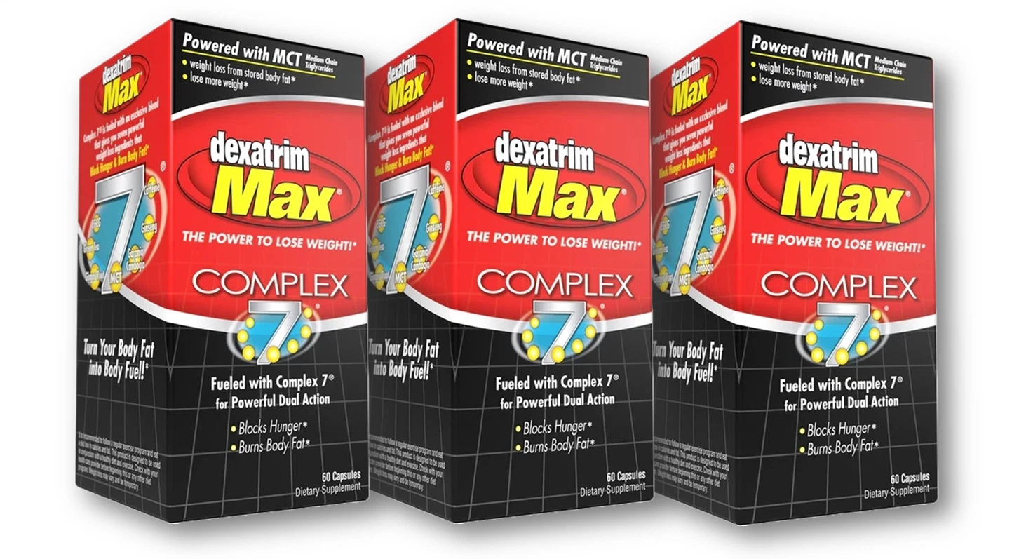 Dexatrim Dexatrim Max Complex 7 Dietary Supplement Capsules, 60 caps (Pack of 3)