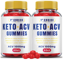 (2 PACK) 1st Choice Keto ACV Gummies: Weight Loss Supplement