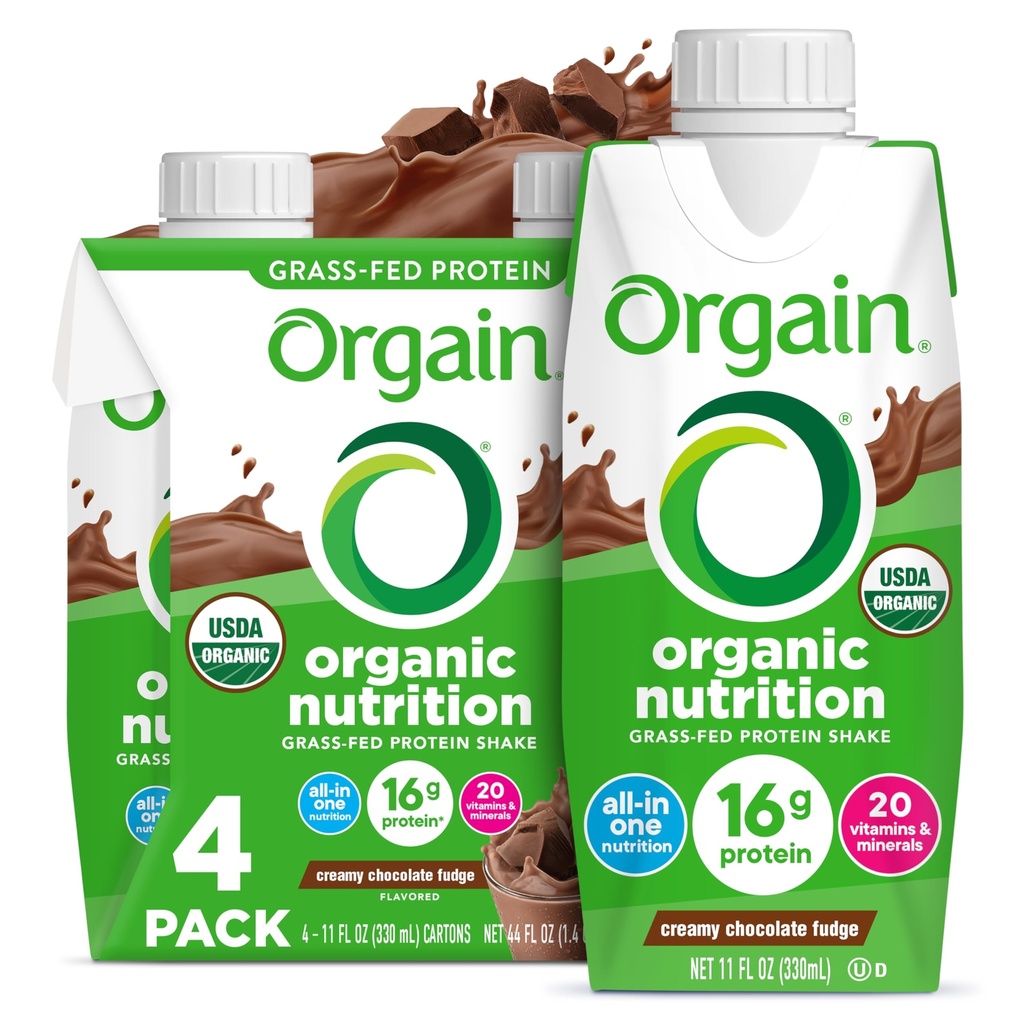 Orgain Organic Nutritional Protein Shake Creamy Chocolate Fudge - 16g Grass