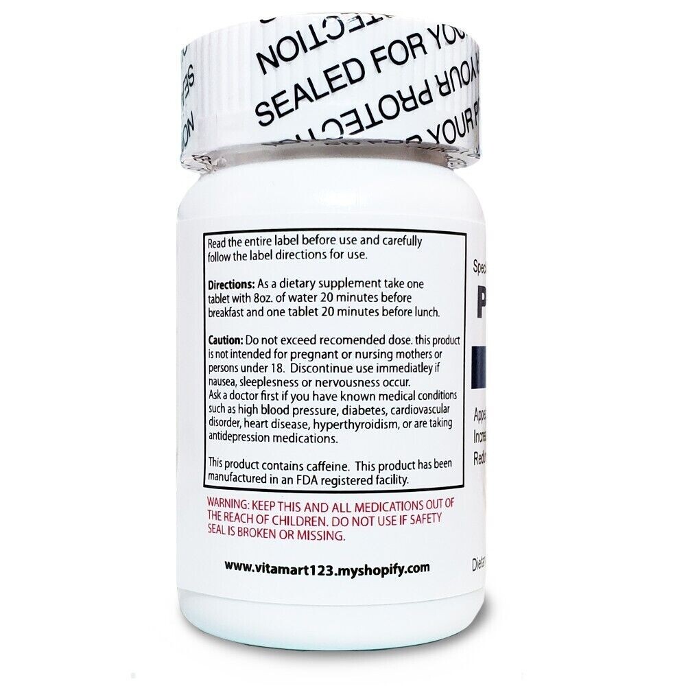 (4+1 FREE) Bottles - Phent37 - Diet Pills Fat Burner, Weight Loss Formula