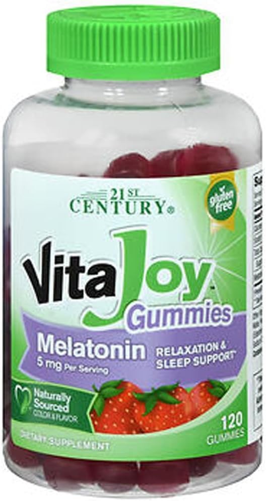 21st Century Vitajoy Melatonin Gummies, Multi, Strawberry, 120 Count