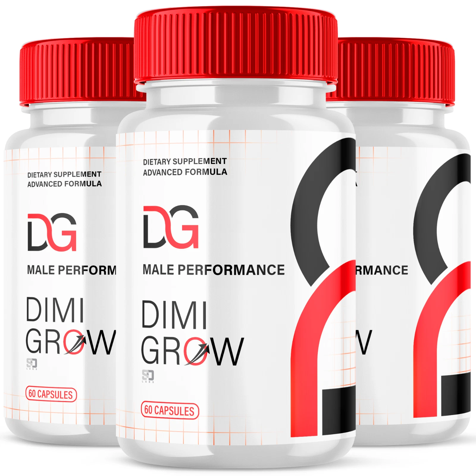 (3 Pack) Dimi Grow Male Pills, Maximize Energy, Vitality & Stamina 180 Capsules