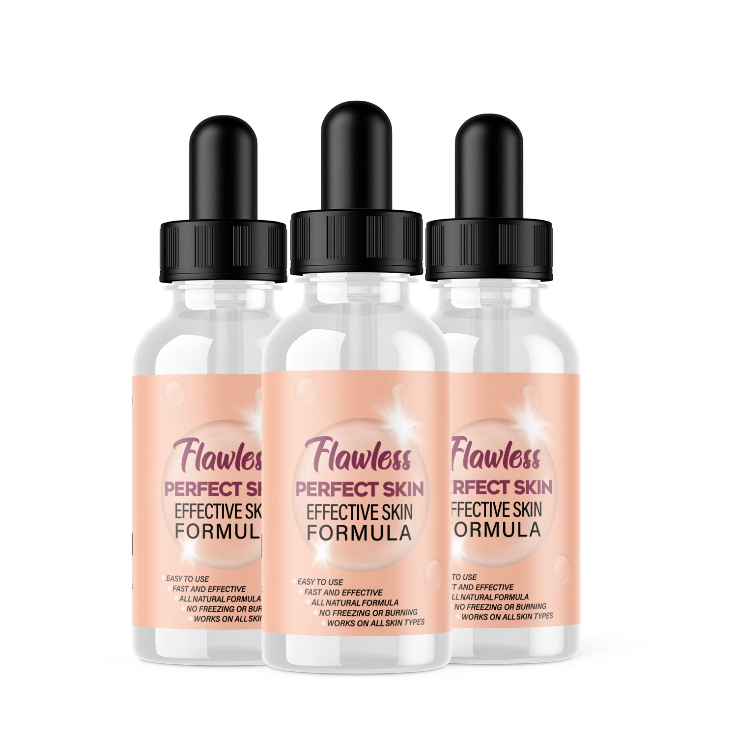 3 Pack - Flawless Perfect Skin Drops - Supports Healthy Skin, Moisturizing Serum