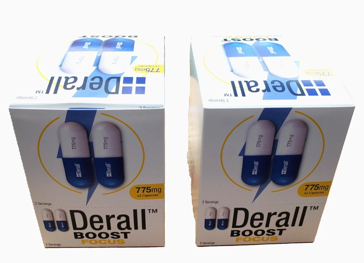 Derall Boost Focus 775mg Energy Concentration 2 Full Boxes similar to Nirvana