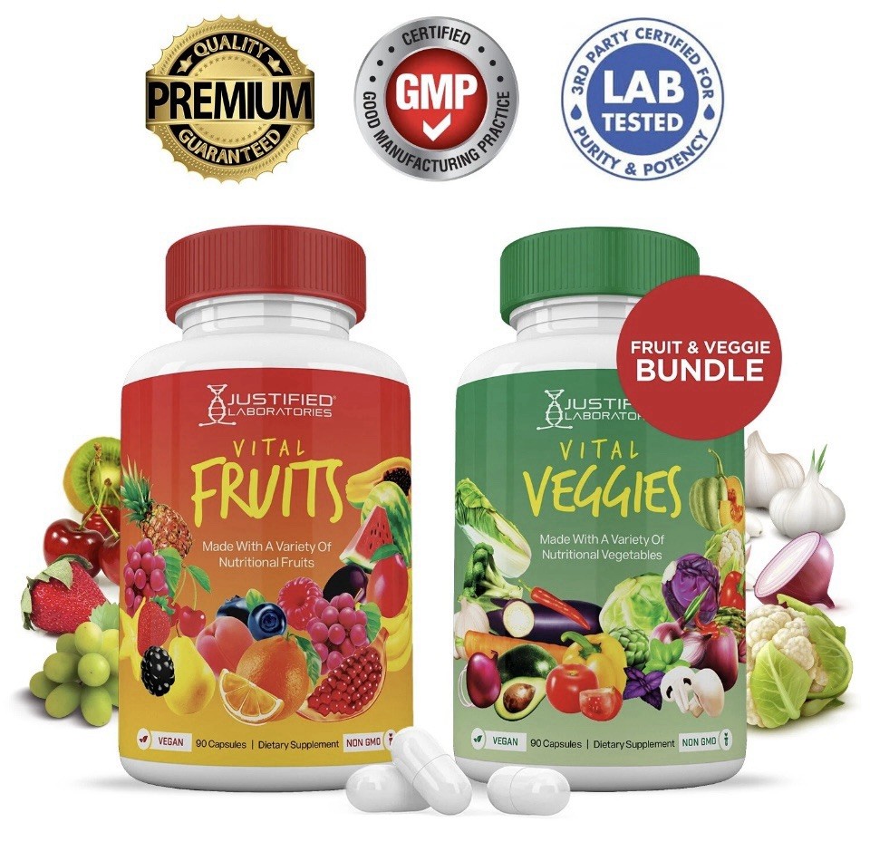 2 Vital Fruits Veggies Supplement Vitamins Natural Source Fruit Vegetables
