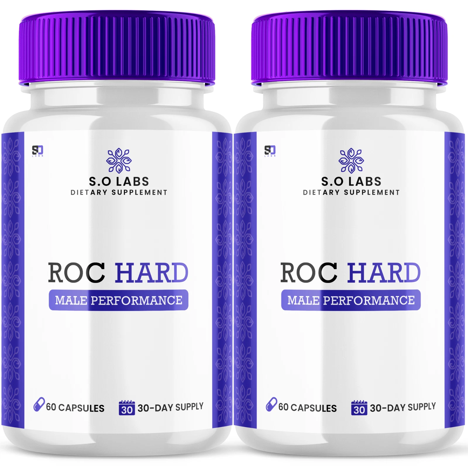(Paquete de 2) Píldoras masculinas duras Roc - Mejora la energía, la vitalidad y la resistencia - 120 cápsulas