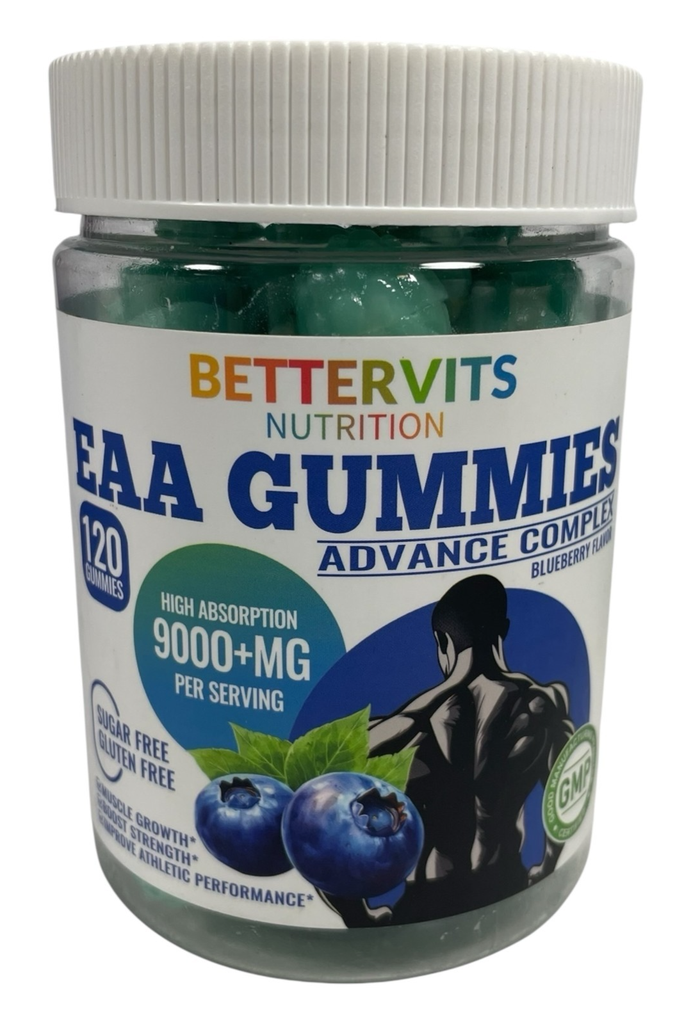 Bettervits Nutrition EAA Gummies - Strength & Muscle Booster - 120 ct -Exp 12/26