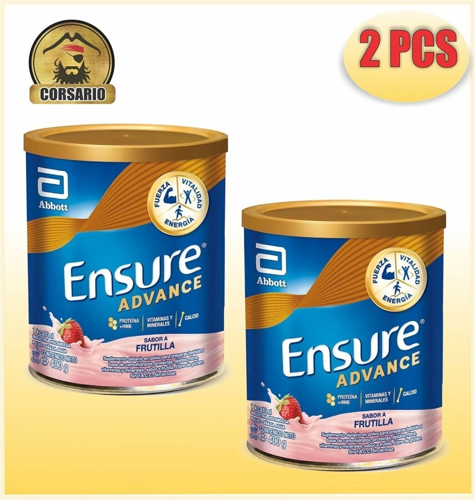 Ensure-advance food supplement strawberry (400 grs) 2 units 14.11 Oz