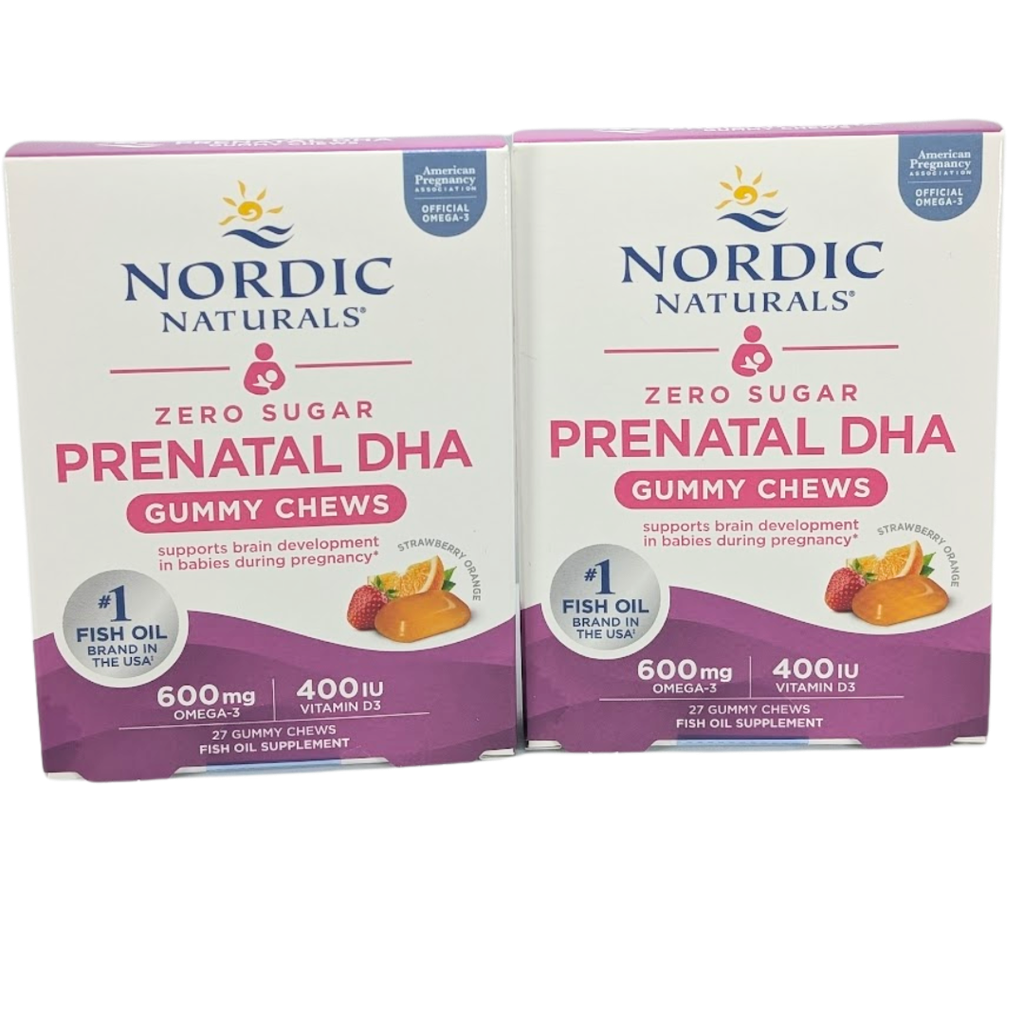 2-Pack Nordic Naturals Prenatal DHA 27ct Zero Sugar Softgels EXP 08/25