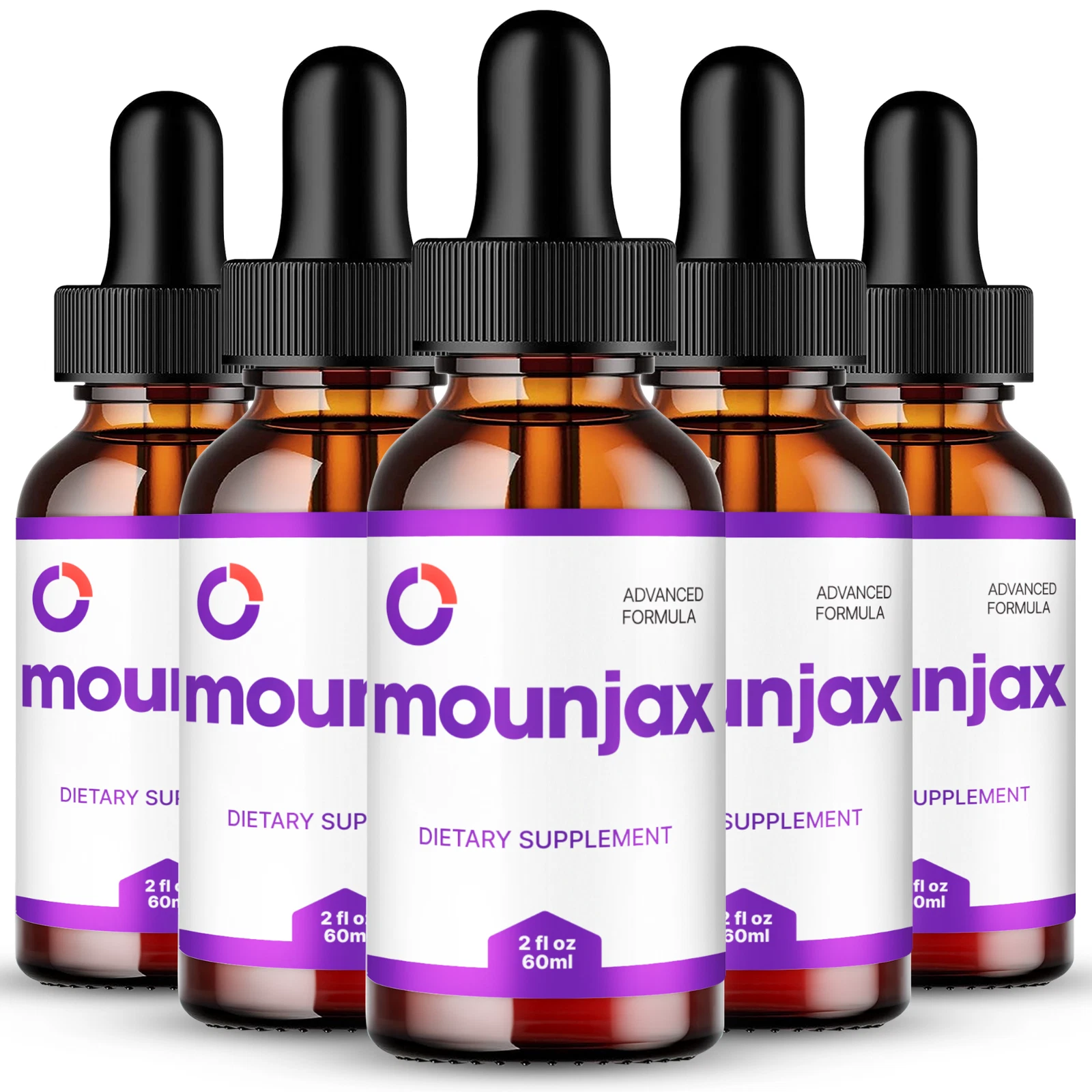 (5 Pack) Mounjax Drops for Weight Loss, Advanced Fat Burning Support Formula