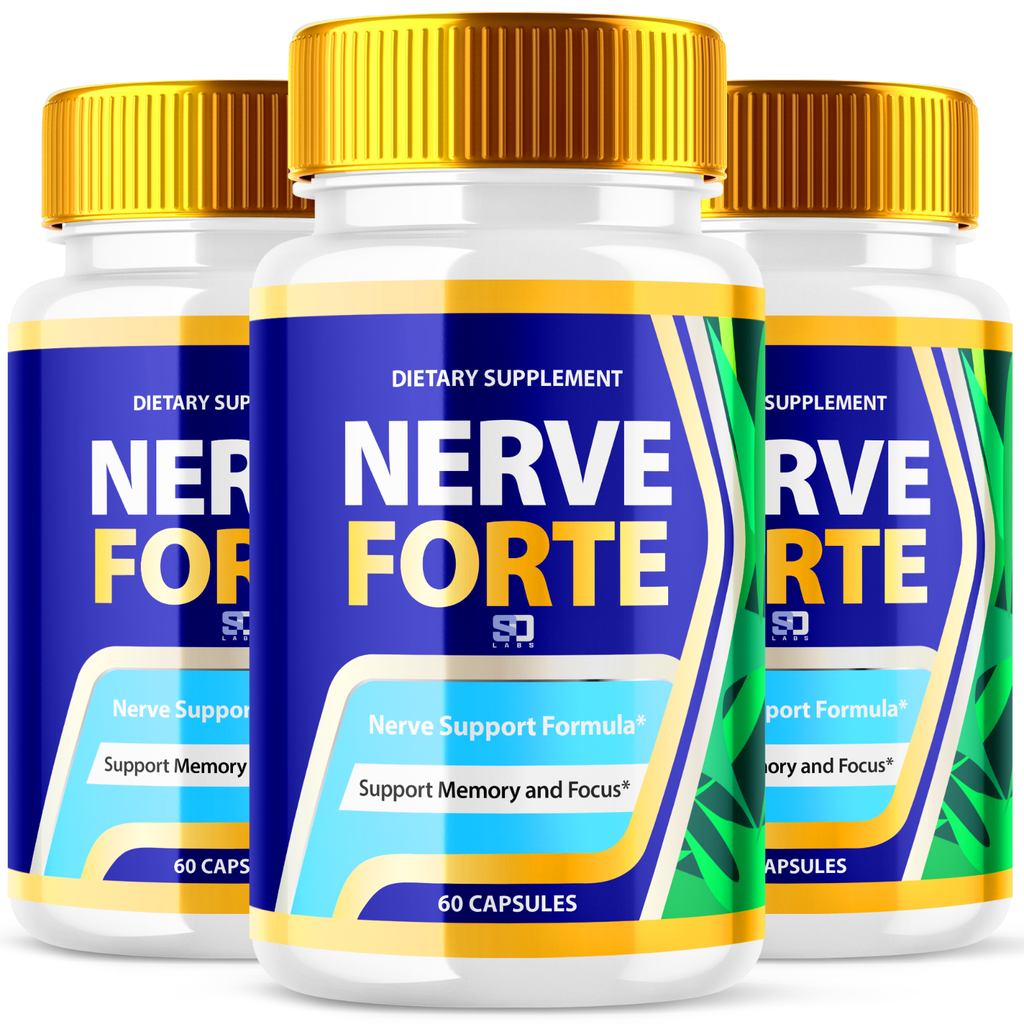 (3 Pack) Nerve Forte Pills - Nerve Health & Cognitive Support Supplement 180ct