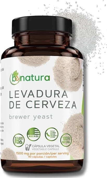 Brewer’s Yeast Capsules (Levadura de Cerveza) – 1500 mg per Serving, 90 Caps