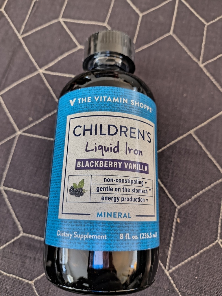 The Vitamin Shoppe Children's Liquid Iron Blackberry Vanilla 8 Oz Bb 9/30/26