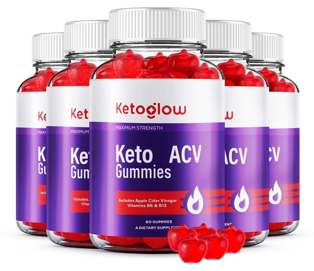 (5 Pack) Keto Glow Keto ACV Weight Loss Gummies, KetoGlow Gummies for Energy
