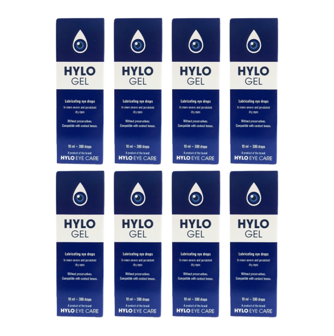 8 x Hylo Gel 10ml Hyaluronic Ursapharm Eye Drops Effective Chronic Free Shipping
