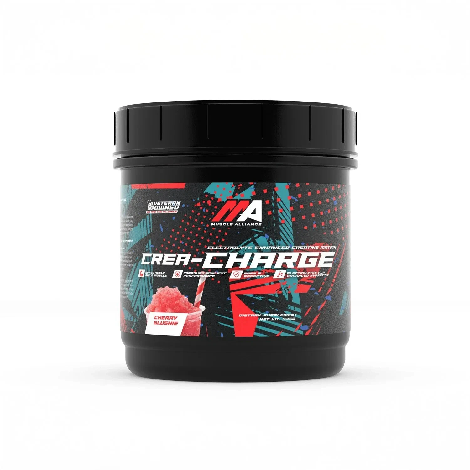 Crea-Charge – Cherry Slushie Flavored Electrolyte-Enhanced Creatine Monohydrate