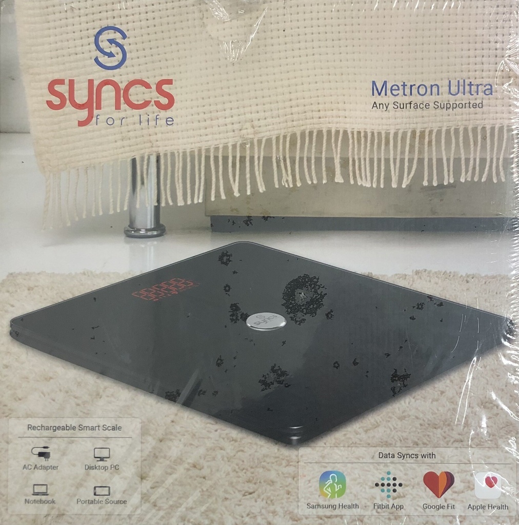 Syncs For Life - Metron Ultra - Rechargeable Smart Scale