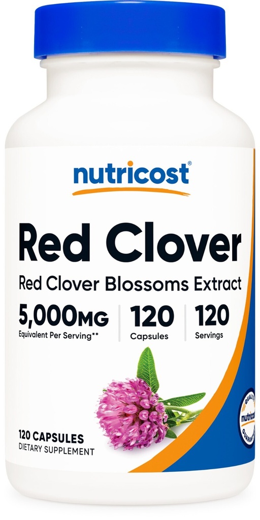 Nutricost Red Clover Blossoms Supplement (5000 mg Equivalent) 120 Capsules