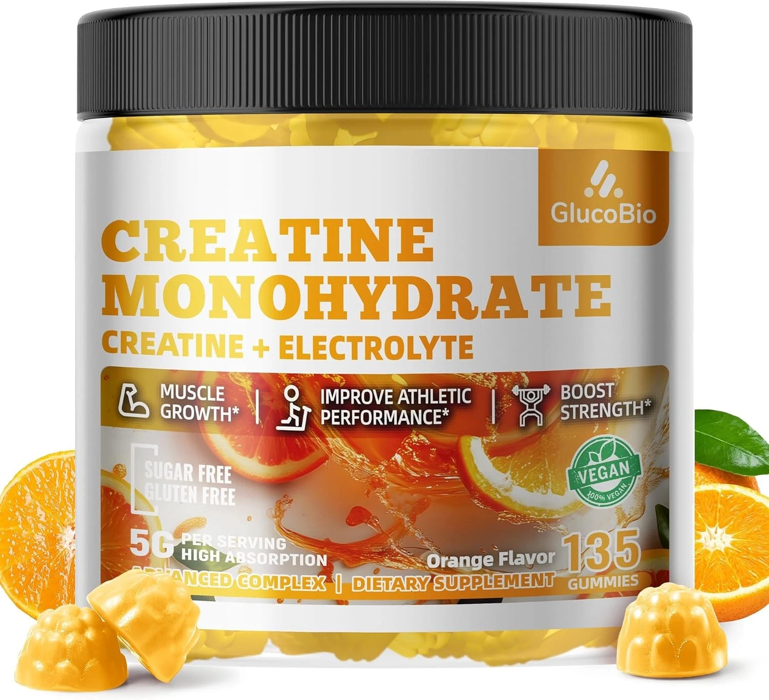 Creatine Monohydrate Gummies (5g) – Pre-Workout Energy & Muscle Growth Support
