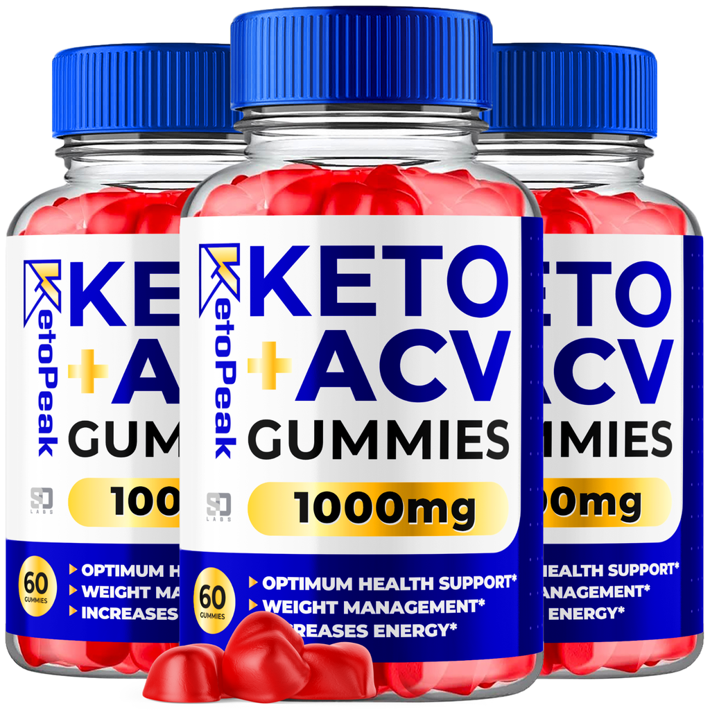 (3 Pack) Keto Peak Keto ACV, Ketopeak Keto Gummies Weight Loss (180 Gummies)