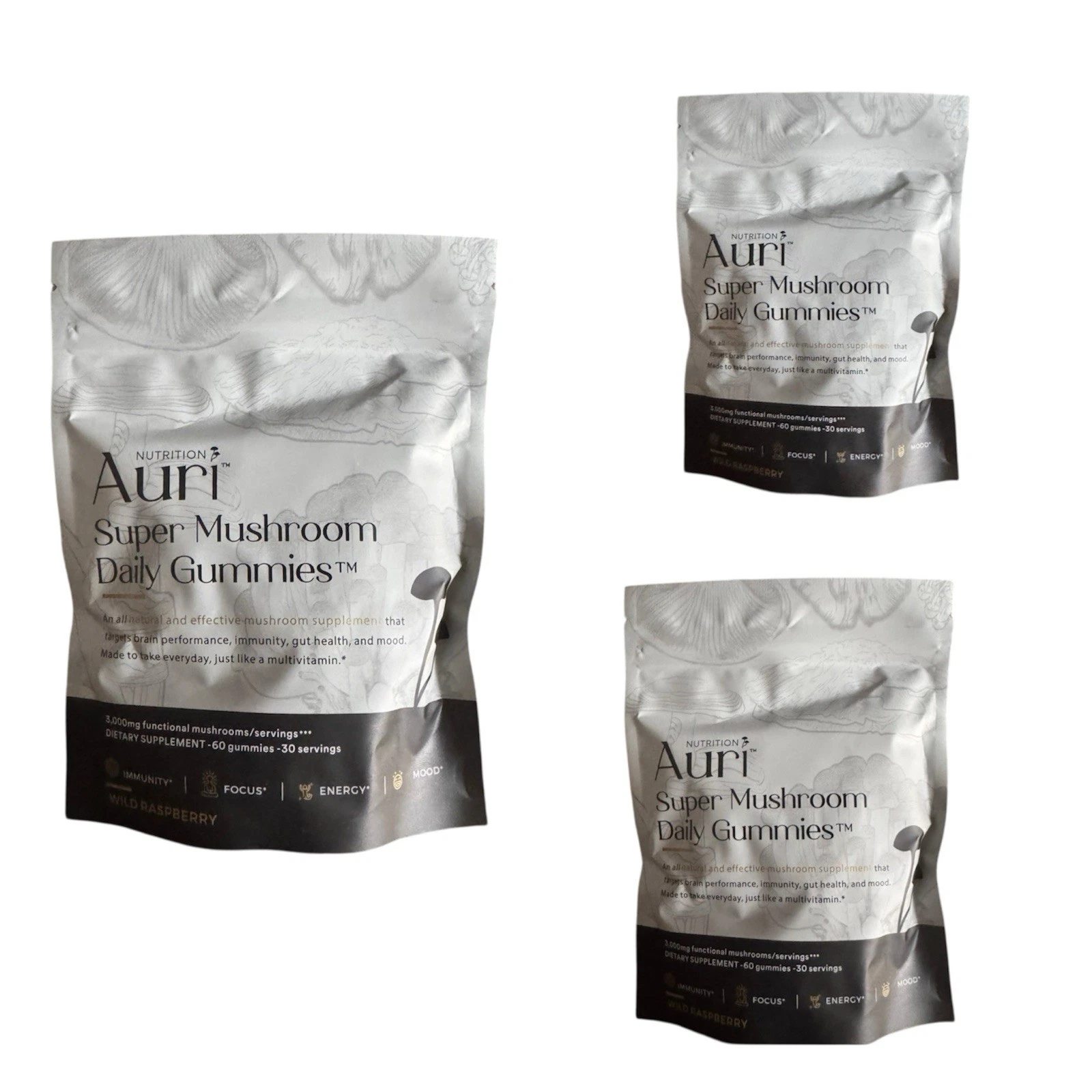 auri super mushroom gummies(Pack Of 3)