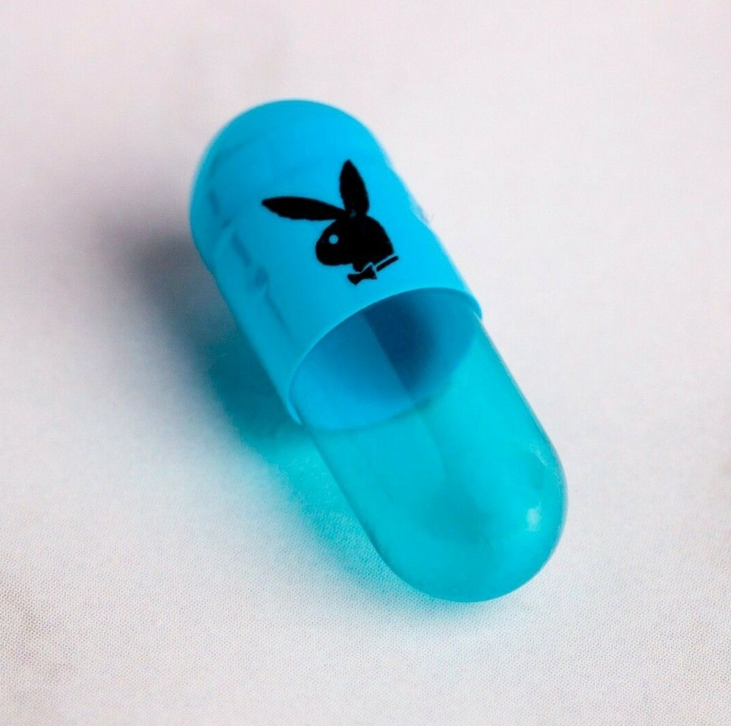 100 x Empty Gelatin Capsules Size 0 Joined - Blue Play caps