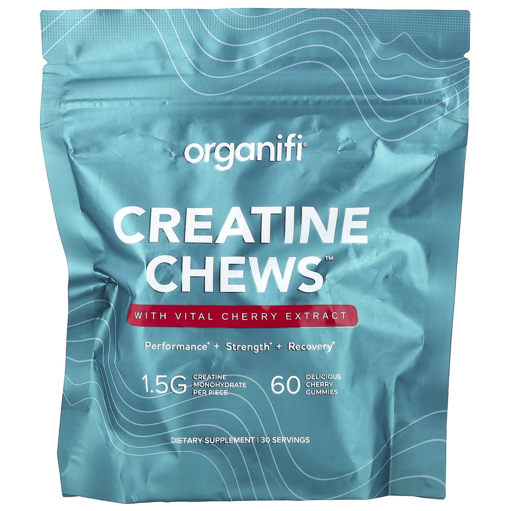 2 X Organifi, Creatine Chews, Cherry 60 Gummies