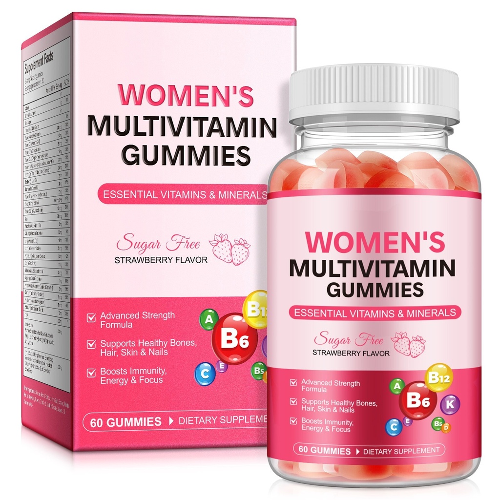 Sugar-Free Womens Multivitamin 50 Plus Gummies With Calcium, Magnesium, Zinc, Vi