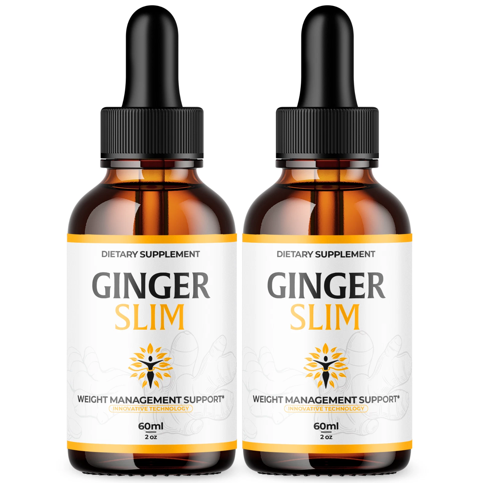 Ginger Slim Drops Advanced Formula Supplement All Natural Vitamin Tincture 60ML