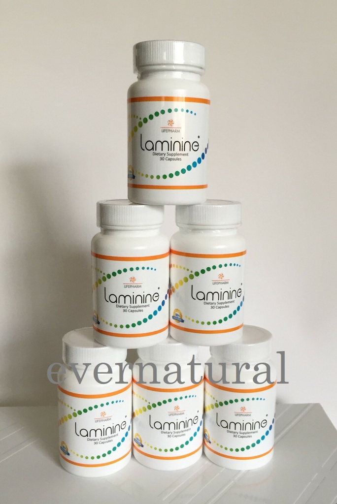 6 bottles of LifePharm Laminine Amino Acids supplement 30 caps ea.