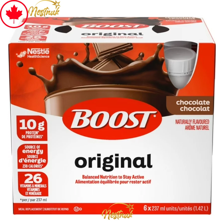 BOOST Original Chocolate Meal Replacement Drink | 6 x 237mL | Energy & Nutrition
